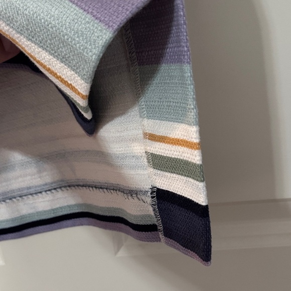 LOFT Striped Pencil Skirt in Purple, Green, and Black - Picture 3 of 4